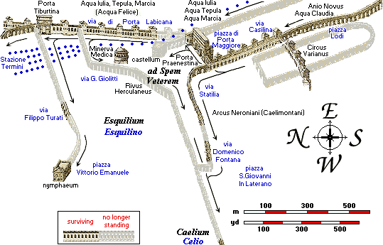 roman aqueducts map